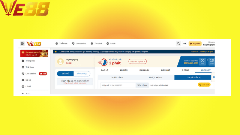 Lô Đề Siêu Tốc VE88 - Cá Cược Lô Đề 24/7 